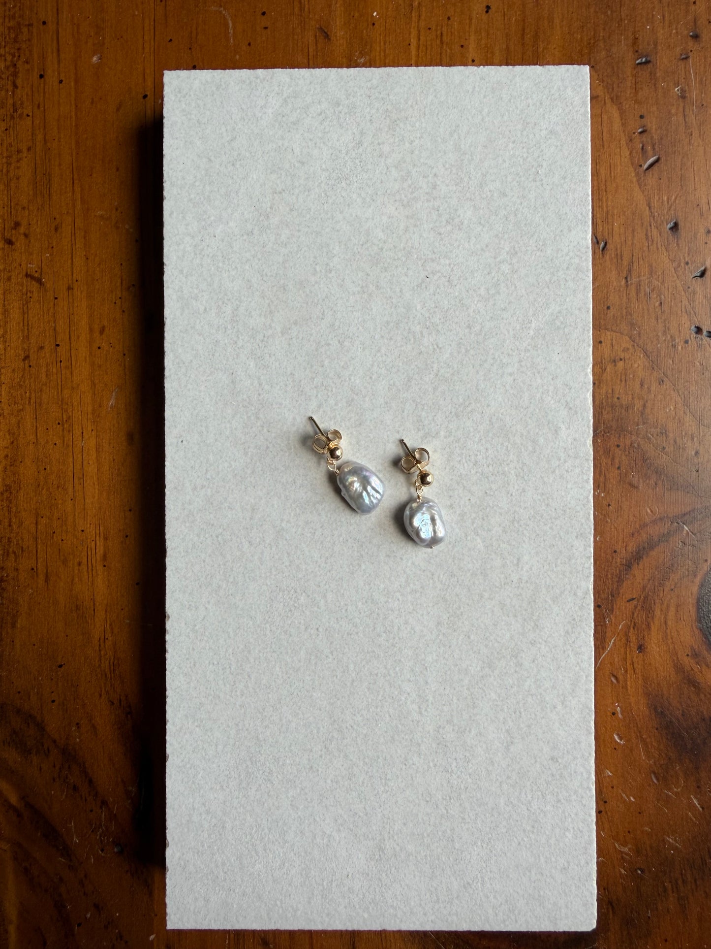 grey earrings