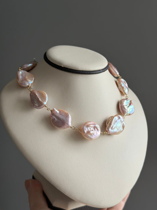 pink pearl and 14kt